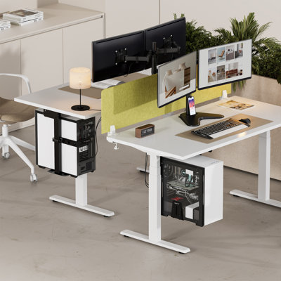 Écrans de bureau noirs Mount-It pouvant supporter jusqu'à 44 lb