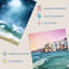 Sea Shore Waves Seaside Coastal Town Landscape - 2 Piece No Frame Print Set-88622391
