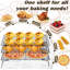 Ensemble de 3 grilles de refroidissement empilables en acier inoxydable 40 x 25 cm (16 x 10 pouces) - Grille de cuisson et de rôtissage compatible avec le four