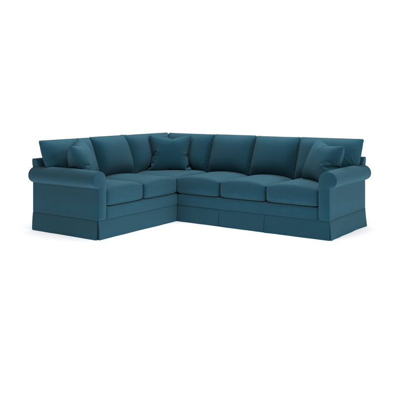 Canapé modulaire rembourré de 115 po avec coussins en mélange de duvet et pièces en mousse 115 po Friedman