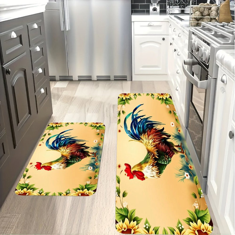 Tapis de cuisine 2 pièces Rooster