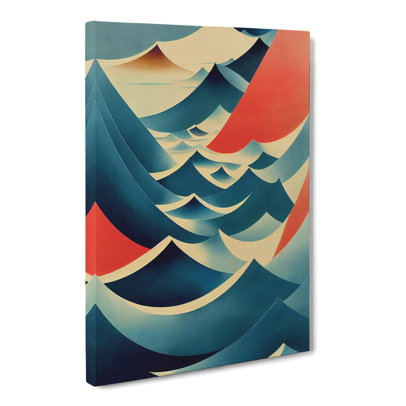 Seascape Mid Century - Wrapped Canvas, 76cm H x 50cm W x 3cm D