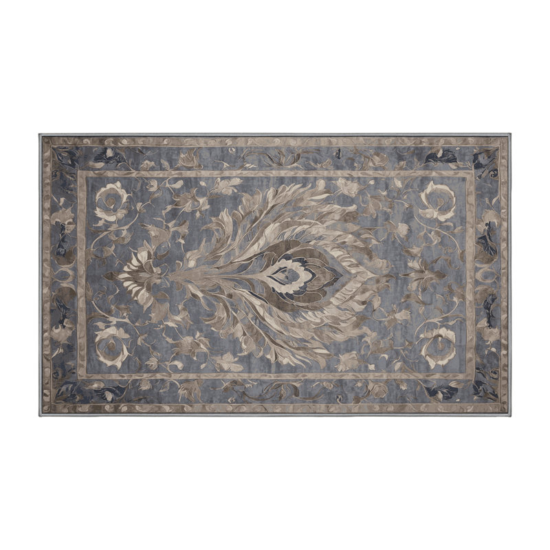Tapis gris lavable à la machine, Tapis de couloir 2 pi x 5 pi