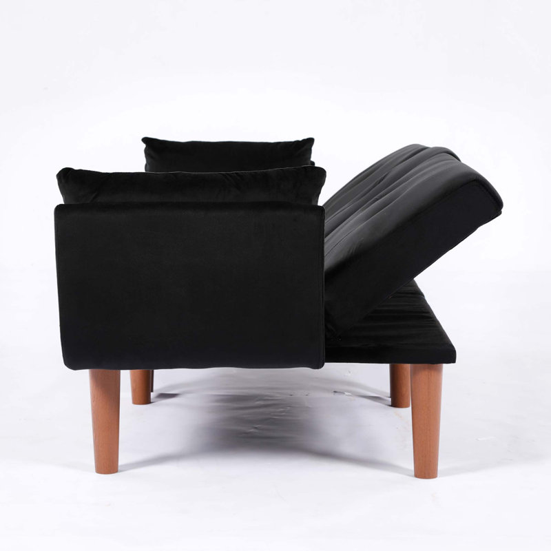 Canapé double pliable avec revêtement en velours doux