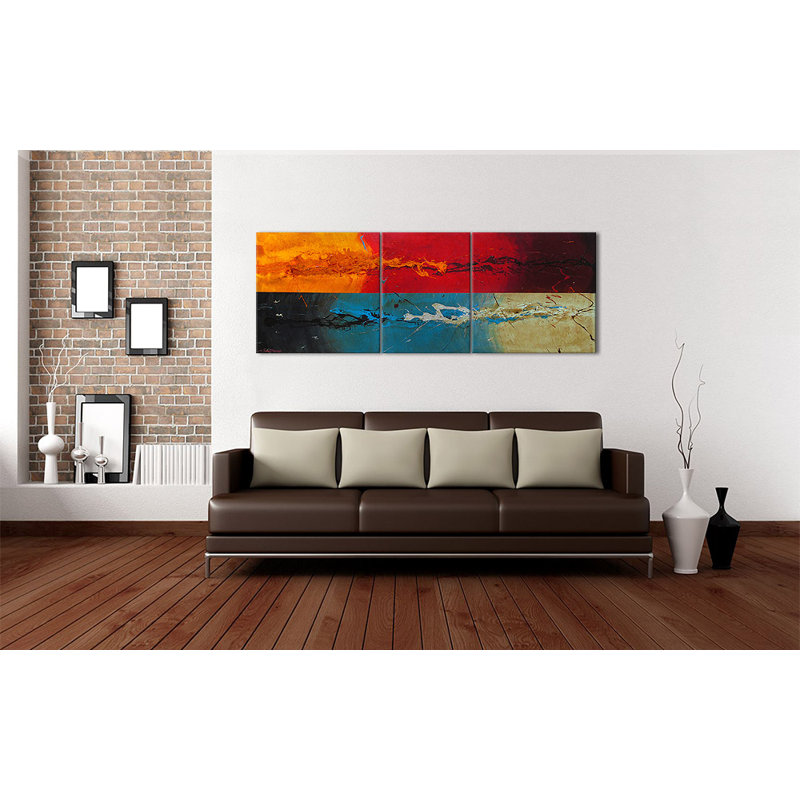 3 Piece No Frame Painting on Canvas