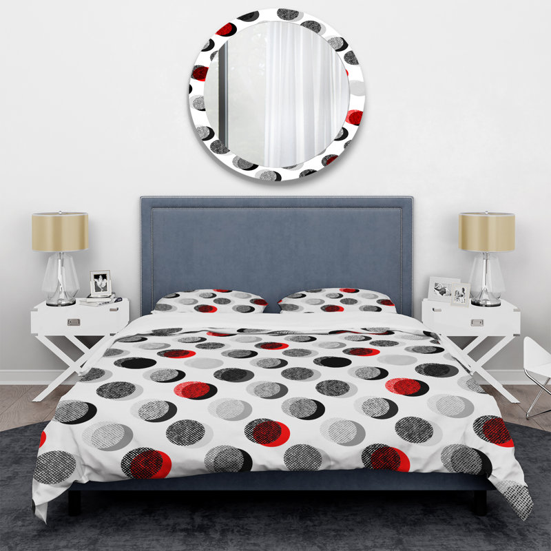Ensemble de housse de couette en microfibre noir / blanc 2 pièces, Housse de couette simple + 1 taie décorative stan