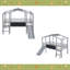 Twin Size Loft Bed With Ladder And Slide-400125551