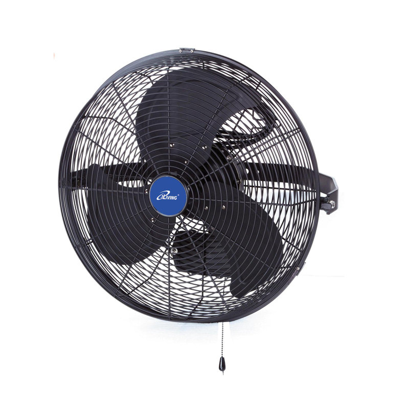 Ventilateur mural intérieur / extérieur à vitesse variable 14 po iLIVING ILG8E14-15, de qualité industrielle pour patio, serre, garage, atelier et quai de chargement, 2473 pi3 / min, noir