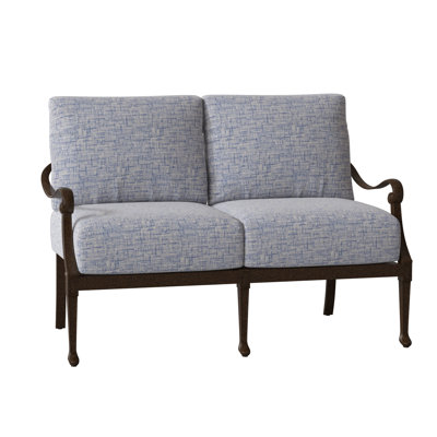 Wiltshire 49.3'' Wide Aluminum Loveseat with Cushions