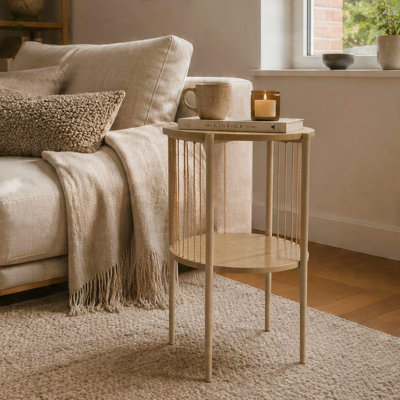 Round Paper Rope End Side Table
