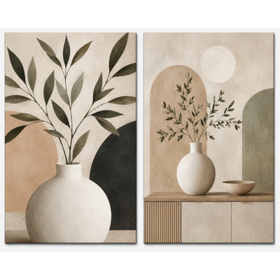 Grand ensemble de 2 reproductions d'art sur toile, "Peaceful Mosque", impression sur toile 16 x 24 pouces
