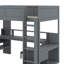 Lit mezzanine double avec bureau-1257299186