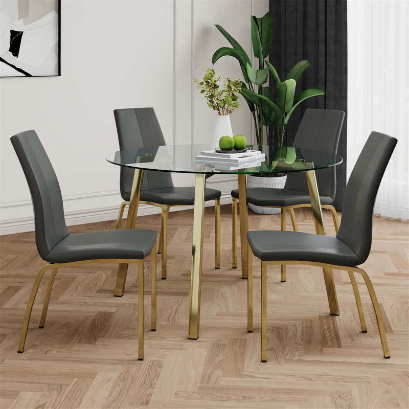Ensemble de table de salle à manger Modern, Gris anthracite
