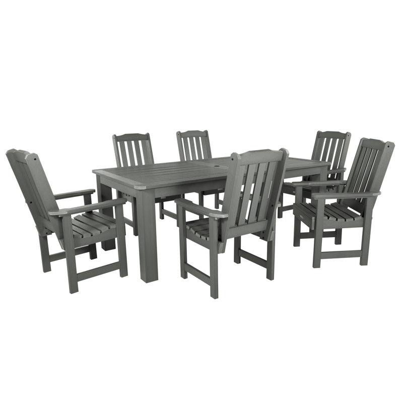 Ensemble repas pour 6 personnes Kile, Teck côtier, L 84 po x l 42 po x H 30 po