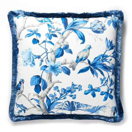 The House of Scalamandre
Porcelain Blue Porcelain Square Pillow Cover & Insert
