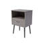 Tables de chevet compactes en MDF gris avec tiroirs de rangement pour chambres modernes