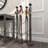 Polystone Tall Long Legged Jazz Band Musician Decorative Brown Sculpture with Black Base Stand Set-593679831-593679850