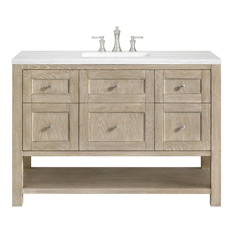 Breckenridge 48'' W Single Vanity, 8" Widespread, Lime Delight, Whitewashed Oak