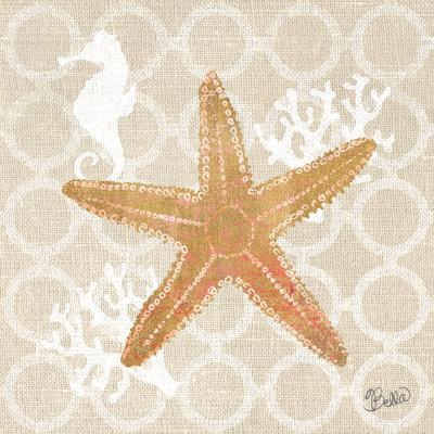 Beach Linen Starfish by Studio Bella - Wrapped Canvas Print