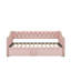 Lit de jour simple rembourré avec lit gigogne-226651680