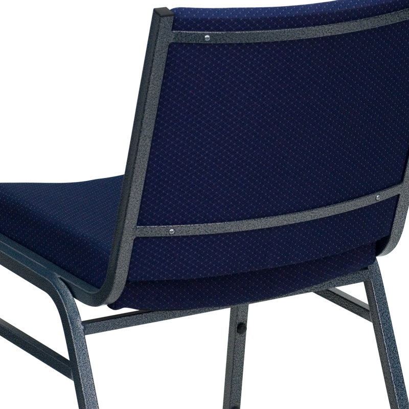 Hercules Series Navy Blue Dot Fabric Stackable Reception Chair