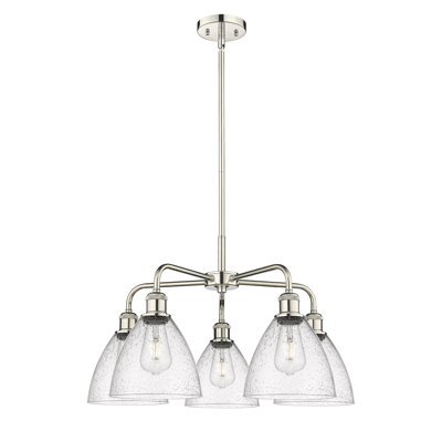 Lustre à intensité variable en verre 5 lumières Amenda