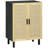 Bernerd Accent Cabinet with 2 Rattan Doors, Buffet Sideboard Cabinet with Adjustable Shelves-839956070