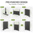 Privacy Metal Screen Fence Panel Horizontal Stripe Pattern-69478607-112246456