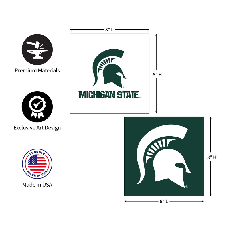Michigan State University - ensemble de 2 reproductions sans cadre