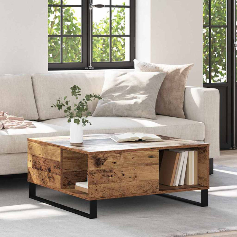 Coffee Table with Storage, Old Wood