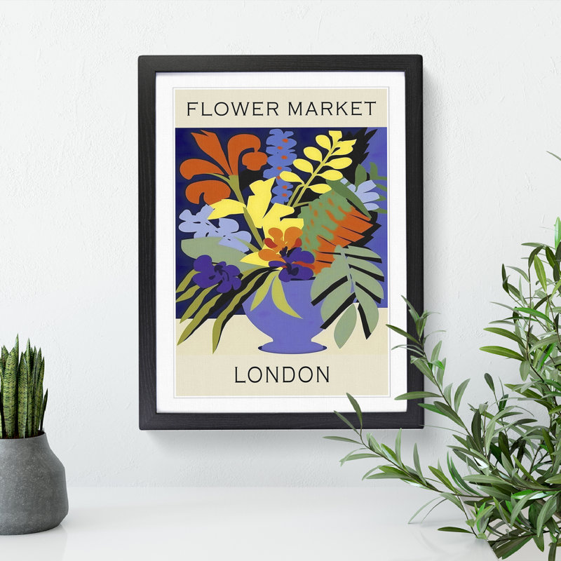 The London Flower Market Exhibition No. 6 - Single Picture Frame Print on Wood, 34cm H x 25cm W x 2cm D