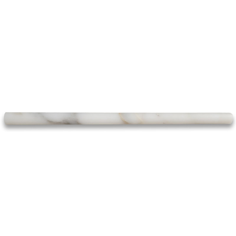 Calacatta 12" x 1" Marble Mosaic Tile, LIght Gray