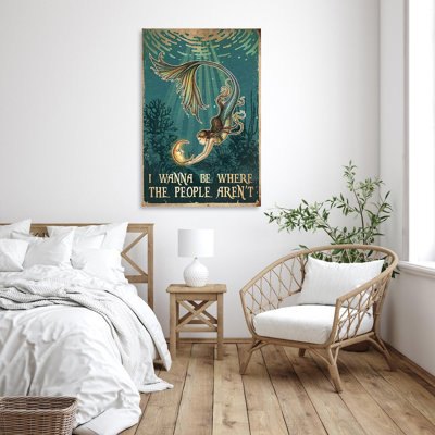 " Mermaid I Wanna Be Where The People Arent Vintage "
