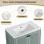 Ensemble de meuble-lavabo simple 30,03 po avec plateau en céramique Espedita-1011184444