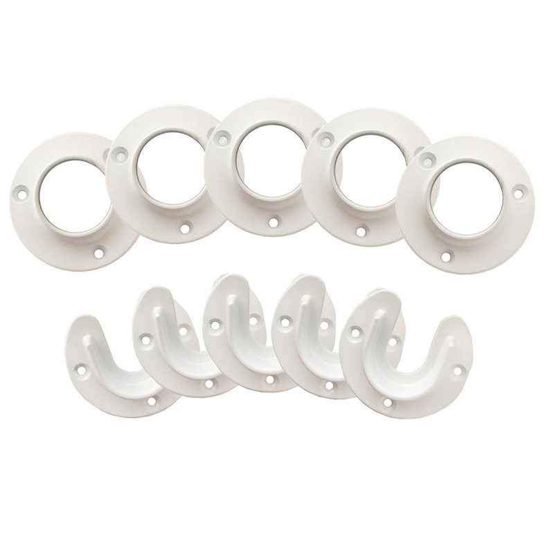Darleene Metal Hardware, White