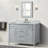 48” Single Vanity Set With White Carrara Marble Top and Mirror-496726691