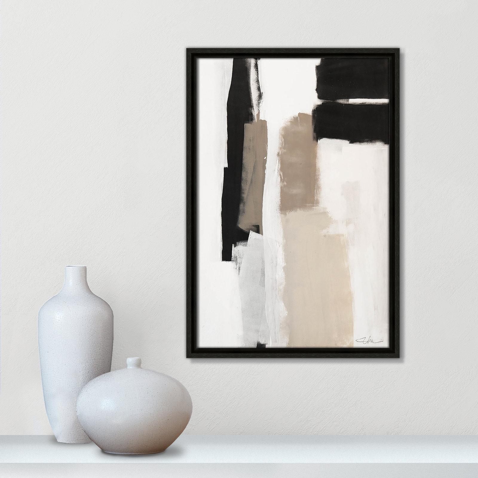 Giverny Earth Scapes II by  Print, No Mat, Espresso Floater Framed, 19.5" H x 13.5" W x 2" D