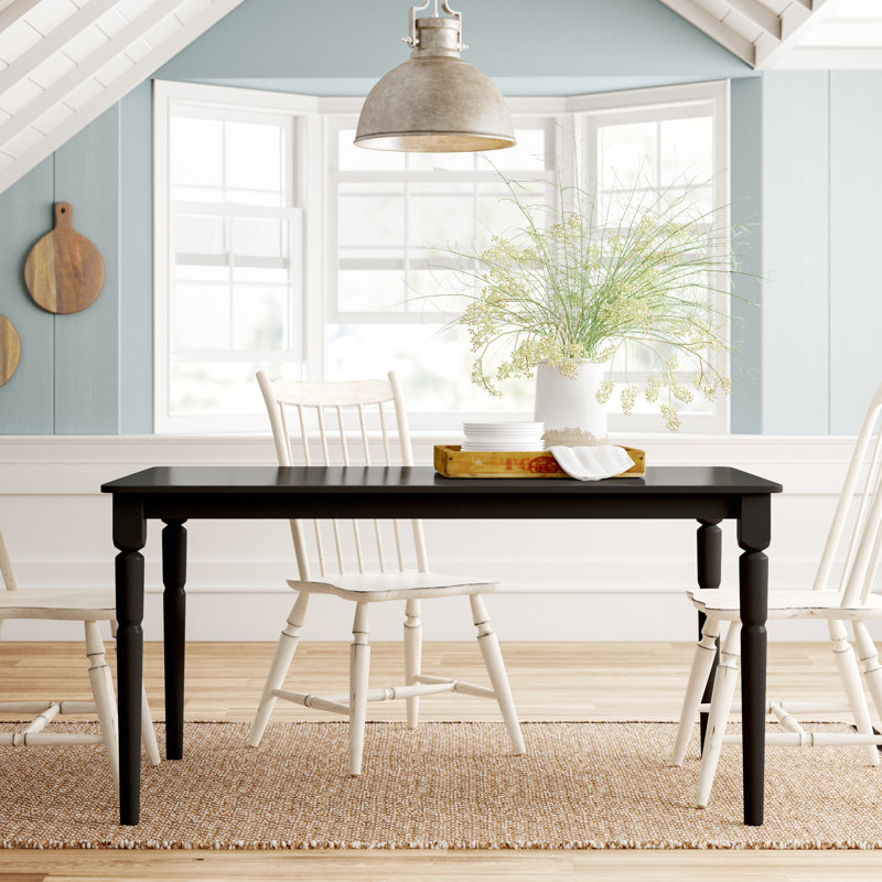 Bellmead Turned Leg Dining Table, Black