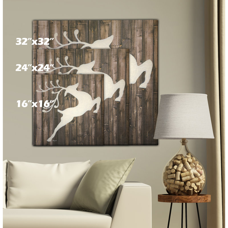 « renne », impression sur toile tendue, H 16 po x l 16 po x P 1,5 po