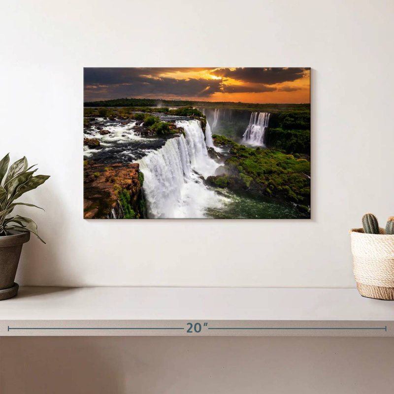 Alvord Sunset At Iguazu Falls, 8" H x 12" W