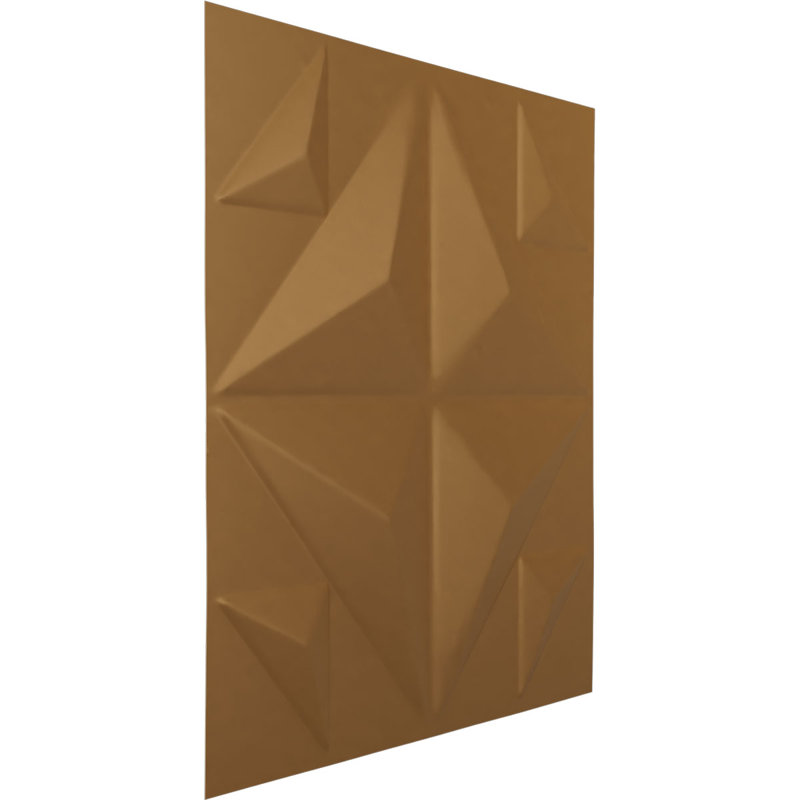 Panneau mural décoratif en cristal EnduraWall 3D, Doré brillant