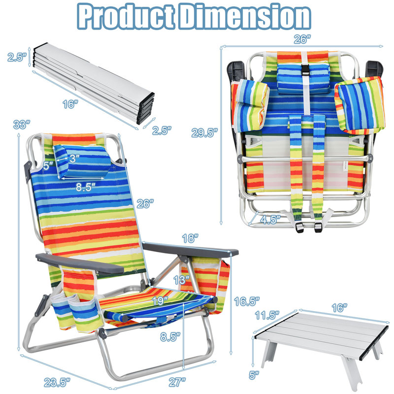 Norela Folding Beach Chair And Table