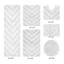 Ensemble de tapis pour salle de bain 5 pièces en coton 100% coton Hugo Premium 1990 GSM avec envers antidérapant en latex, certifié OEKO-TEX®, super absorbant et lavable à la machine, blanc-1337008588-1337008596