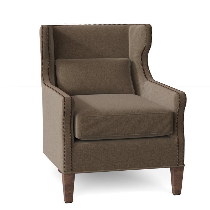 Fauteuil à oreilles l 28 po Percy, Tabac, 9821 Bisque
