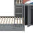 Multi-Functional Offset Bunk Bed Featuring Wardrobe, Drawers, Upholstered Guardrail, and Hanging Rod System-43541601