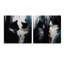 «White and Black Captivating Cats I - Chat chatons», ensemble de 2 peintures murales en acrylique-477421509
