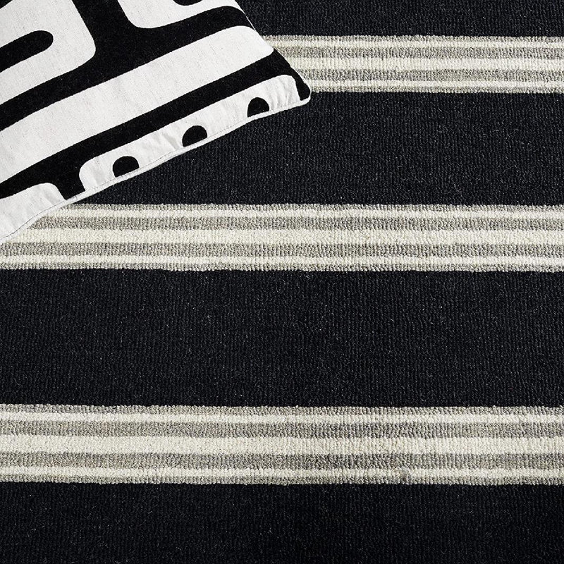 Tapis en laine et coton touffeté à la main Haner, Rectangle 4 pi x 6 pi