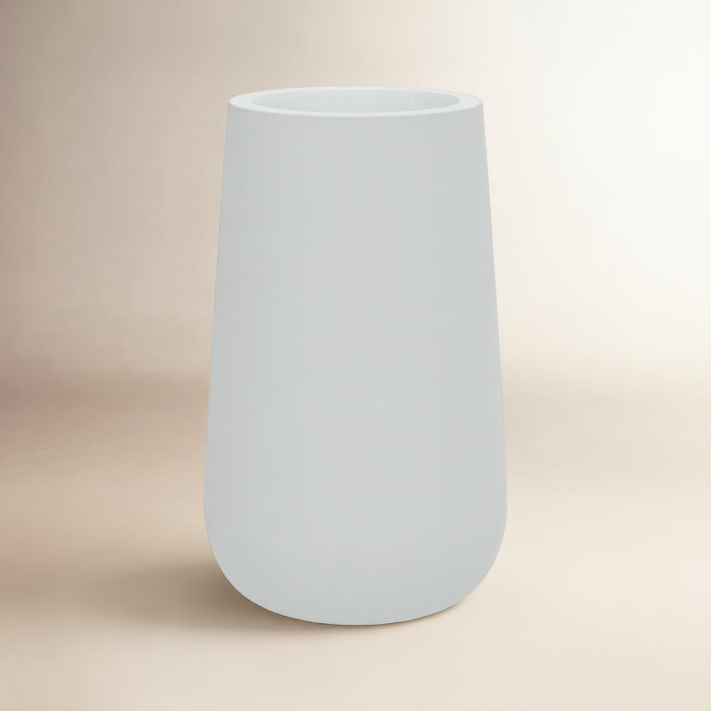 Pot à fleurs en plastique Kisha, Blanc