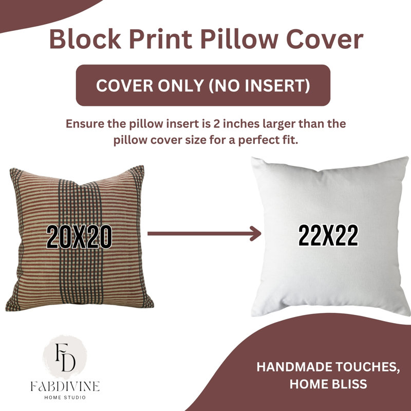 Coussin décoratif en tissu épais et épais Fab Divine Accent, jeté (Amayra, brun), H 16 po x l 16 po