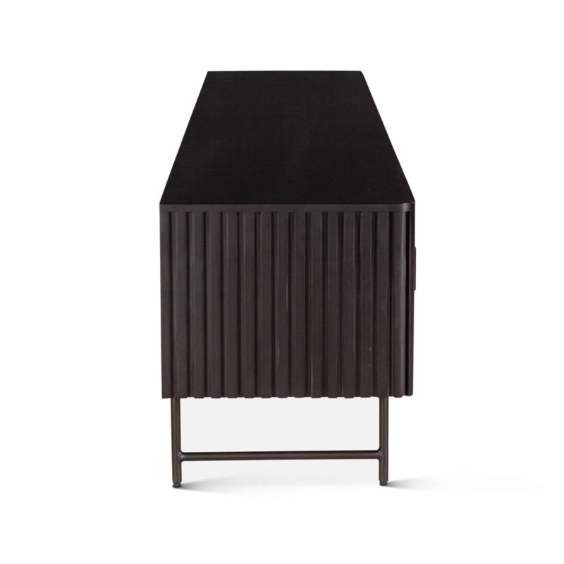 Halden Solid Wood TV Stand, Black